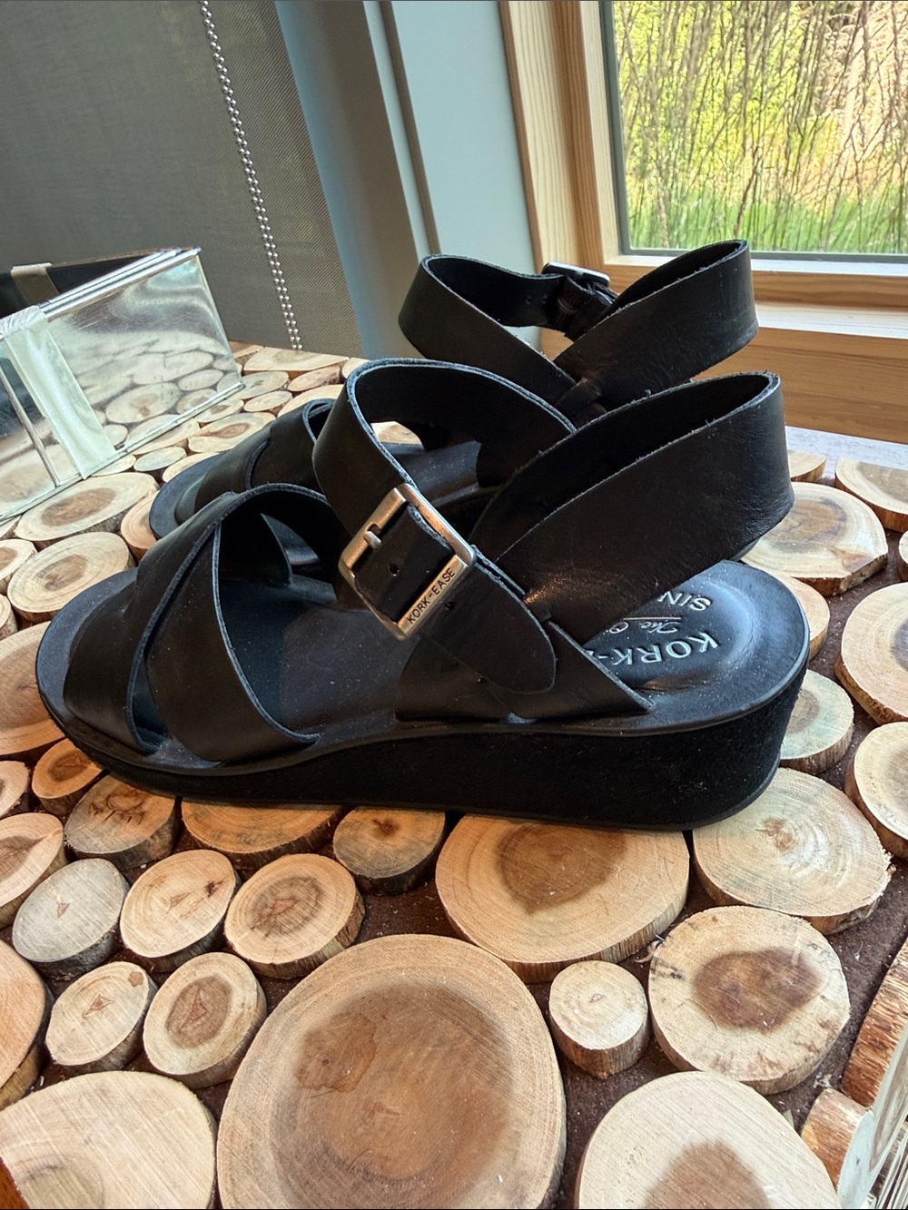 Kork-Ease New Black Sandals 9M - Picture 5 of 8